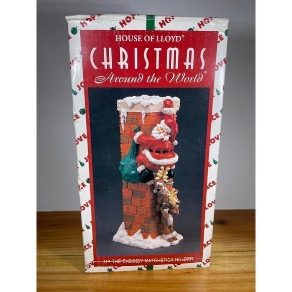 𝅺VTG House of Lloyd Around The World Christmas Up The Chimney Matchstick Holder - Picture 1 of 11